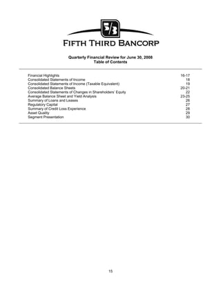 FifthThird 2Q 08 Earnings Release_Fina