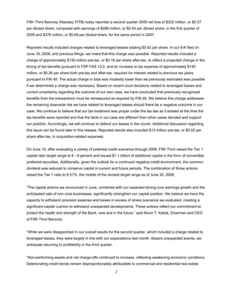 FifthThird 2Q 08 Earnings Release_Fina