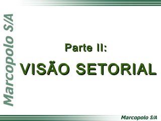 Parte II:Parte II:
VISÃO SETORIALVISÃO SETORIAL
 