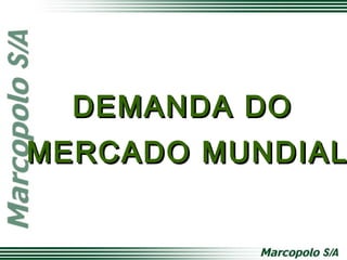 DEMANDA DODEMANDA DO
MERCADO MUNDIALMERCADO MUNDIAL
 