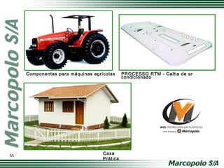 55
Casa
Prática
PROCESSO RTM - Calha de ar
condicionado
Componentes para máquinas agrícolas
 
