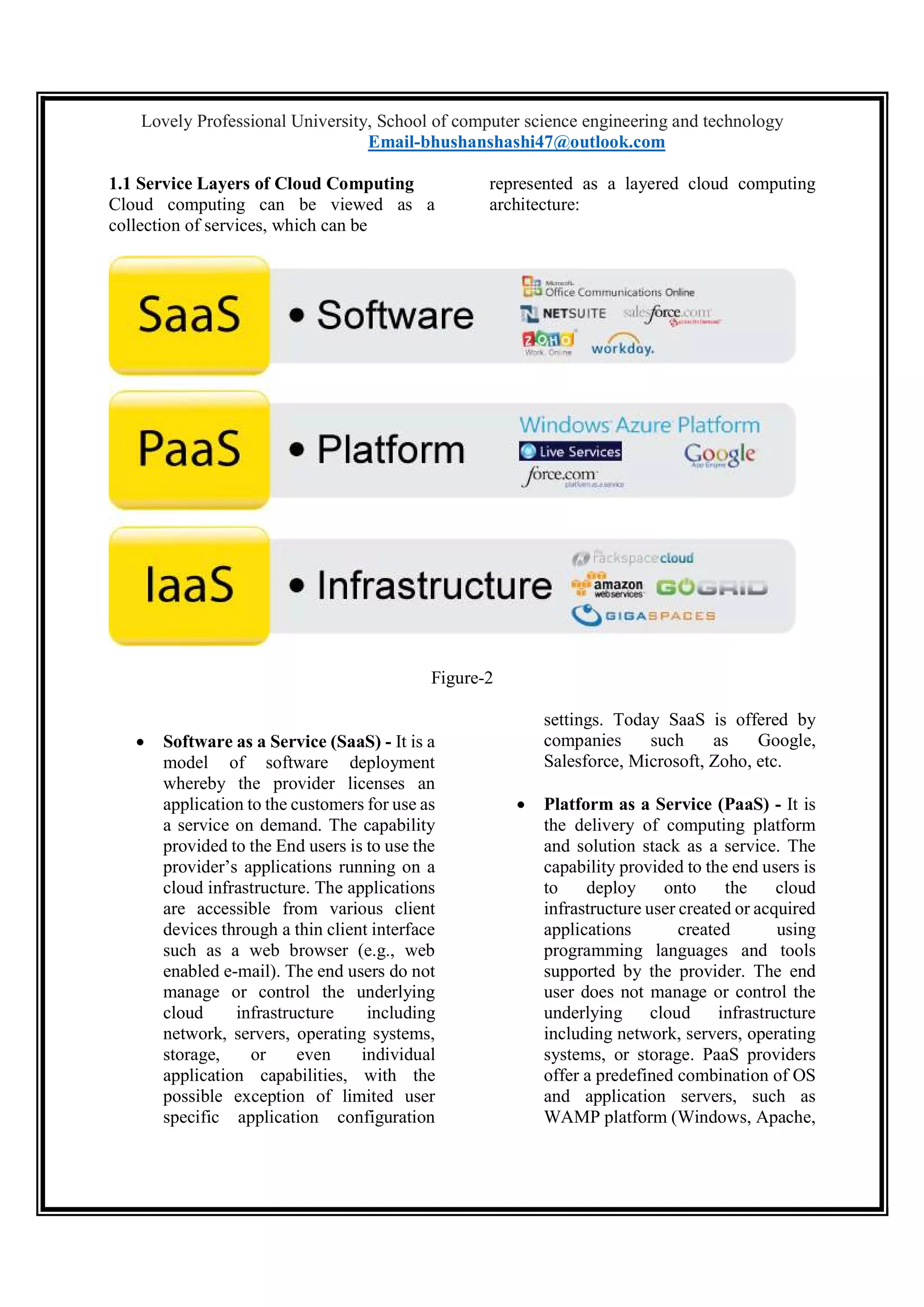 cloud computing based its solutions term paper | PDF