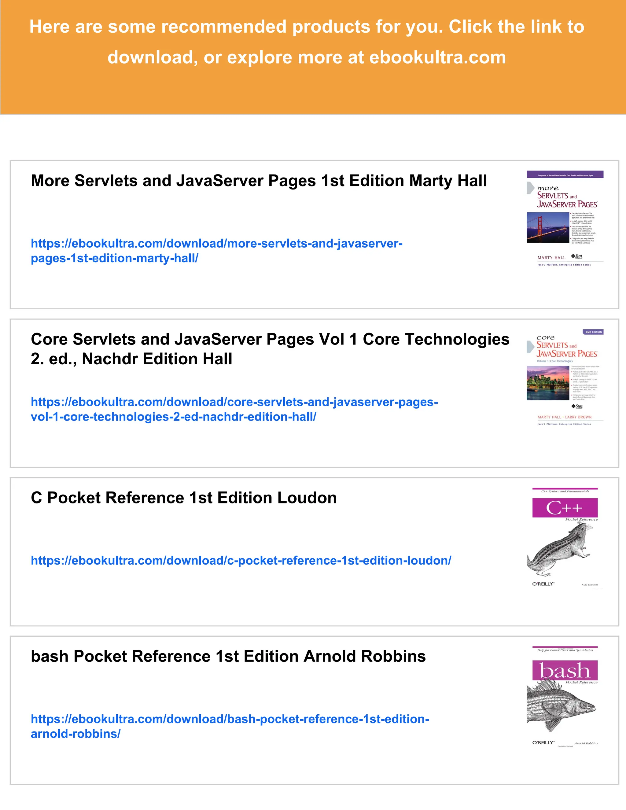 JavaServer Pages Pocket Reference 1st Edition Hans Bergsten | PDF