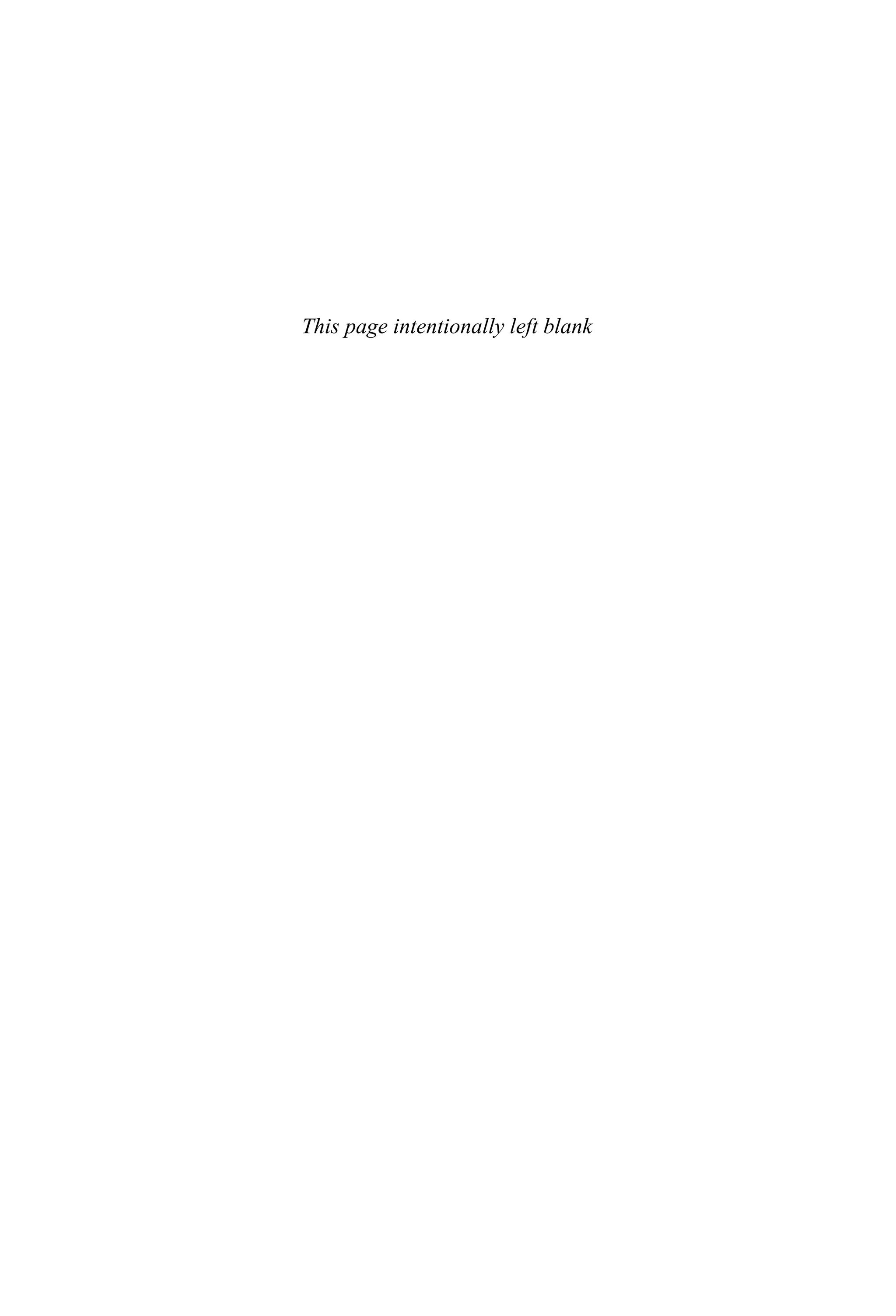 This page intentionally left blank
 