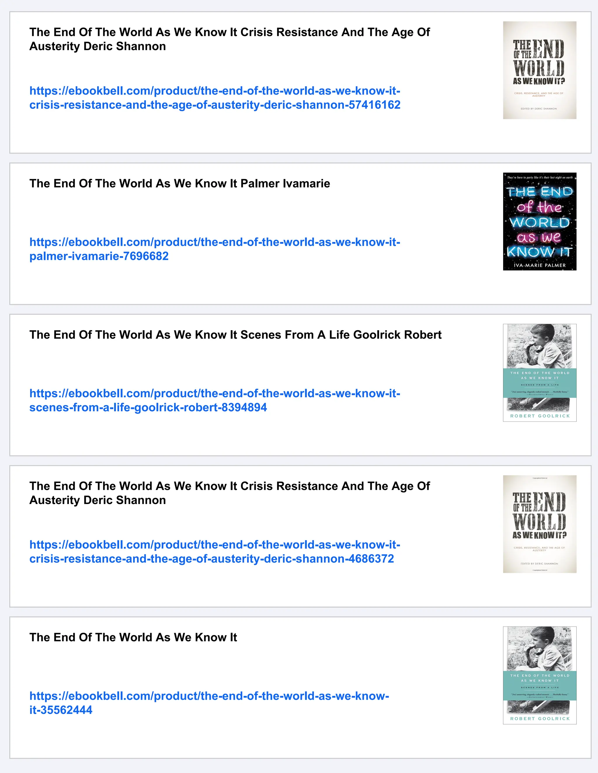 The End Of The World As You Know It Matthew L Halsted | PDF