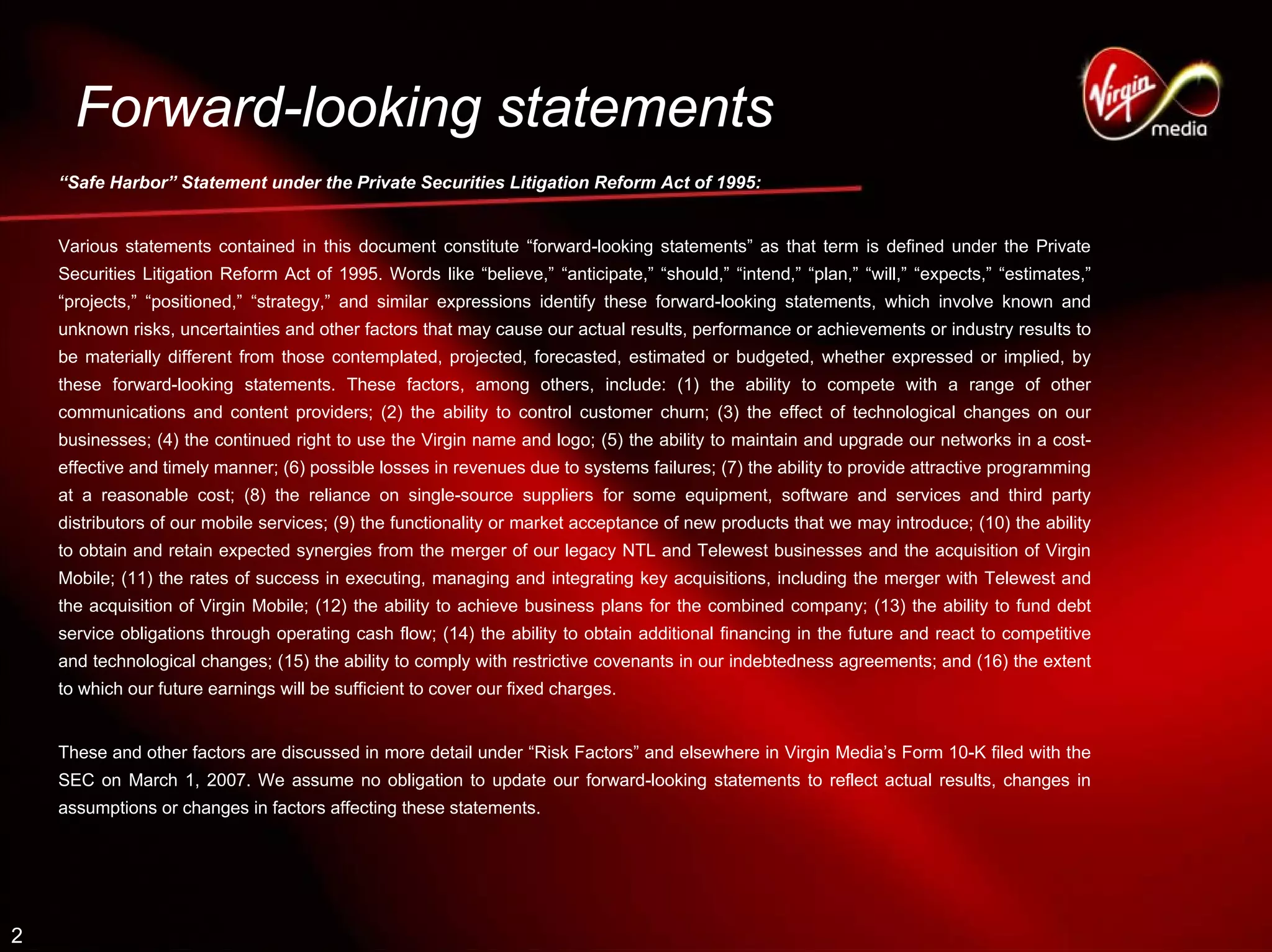 virgin media.Q1_07_Analyst_presentation_FINAL