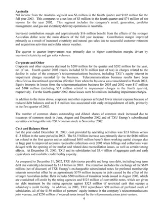 energy future holindings  TXU_Q4_2003_Earnings_Pack