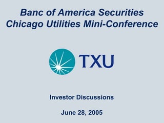 Banc of America Securities
Chicago Utilities Mini-Conference




         Investor Discussions

            June 28, 2005
 
