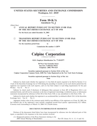 calpine 200310KA2Redline