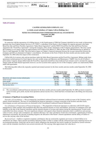 calpine  3Q05CalGen10Q