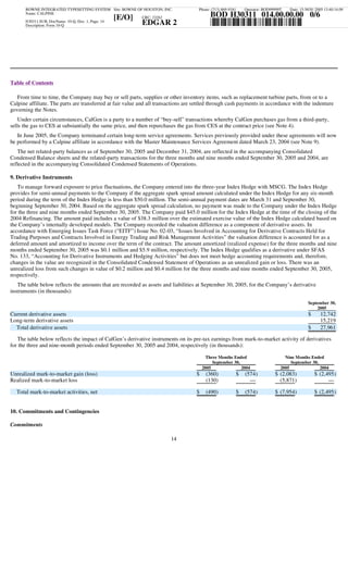 calpine  3Q05CalGen10Q