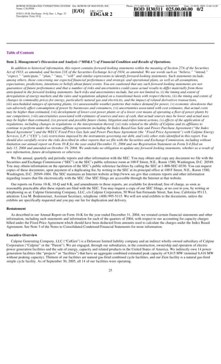 calpine  3Q05CalGen10Q