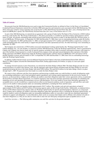 calpine  3Q05CalGen10Q