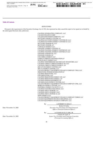 calpine  3Q05CalGen10Q