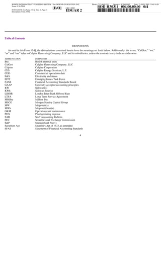 calpine  3Q05CalGen10Q