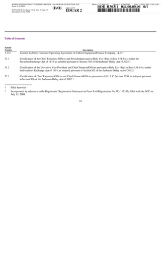 calpine  3Q05CalGen10Q