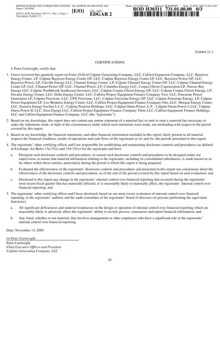 calpine  3Q05CalGen10Q