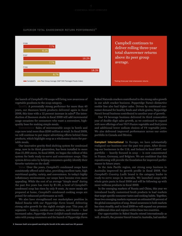 campbell soup annual reports 2008 PDF