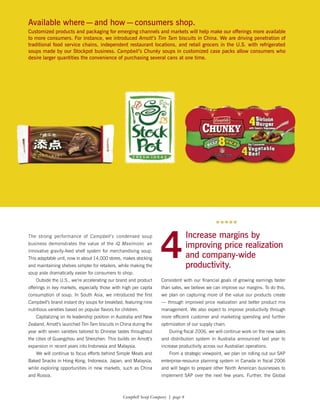 campbell soup annual reports 2005