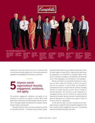 campbell soup annual reports 2005