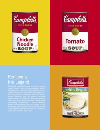 campbell soup annual reports 2005