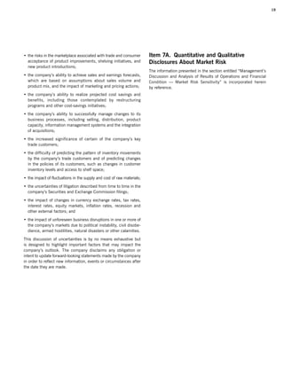 campbell soup annual reports 2005