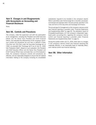 campbell soup annual reports 2005