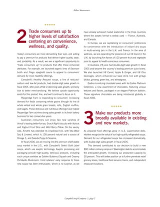 campbell soup annual reports 2005