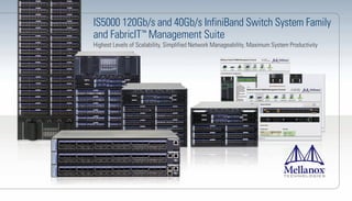 IS5000 120Gb/s and 40Gb/s InfiniBand Switch System Family
and FabricIT ™ Management Suite
Highest Levels of Scalability, Simplified Network Manageability, Maximum System Productivity
 