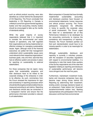 Corporate Sustainability Reporting in Canada