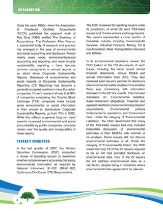 Corporate Sustainability Reporting in Canada