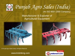 Manufacturer & Exporter of
 Agricultural Equipment
 