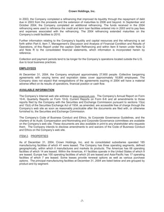   crown holdings 2004annualfinal