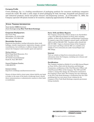  crown holdings 2004annualfinal