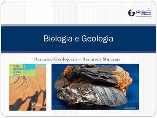 Biologia e Geologia

Recursos Geológicos – Recursos Minerais
 