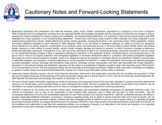 pilgrim's pride Q1%20FY2008%20Slideshow