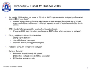 pilgrim's pride Q1%20FY2008%20Slideshow