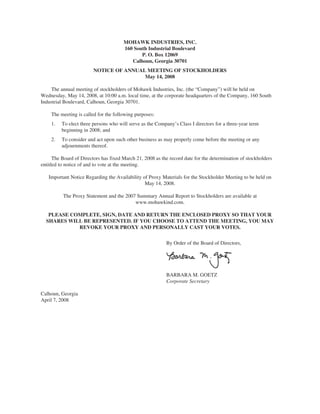 MHK_2008_Proxy_Statement