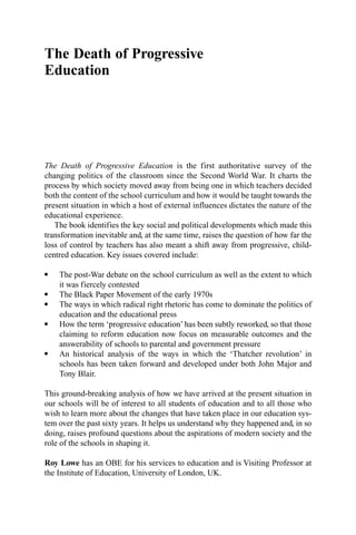 The Death Of Progressive Education How Teachers Lost Control Of The ...