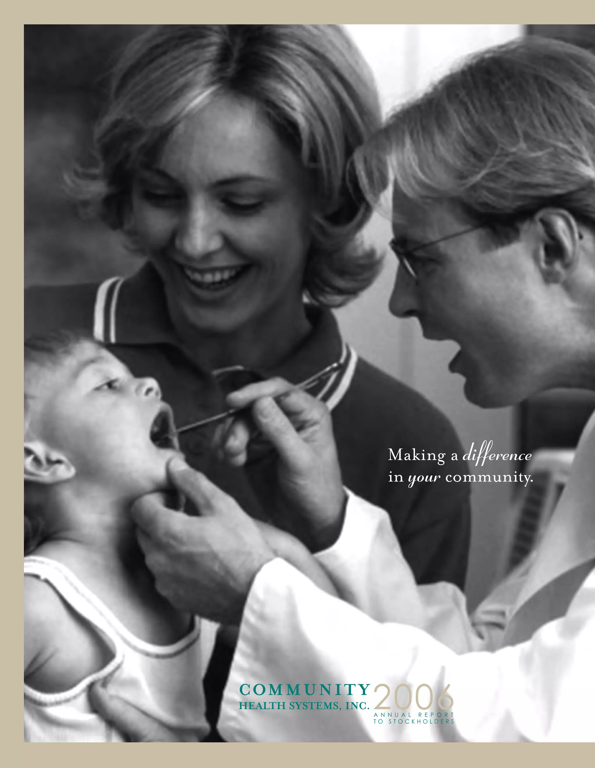 community health systems annual reports 2006 PDF