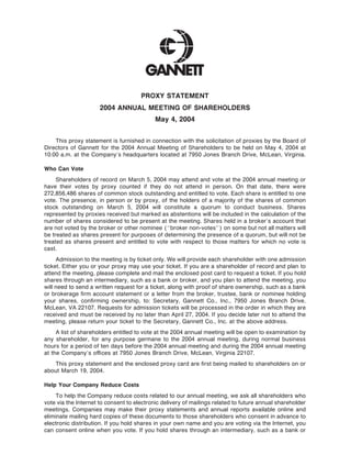 gannett 2004proxy