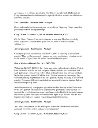 gannett 1Q2007transcript