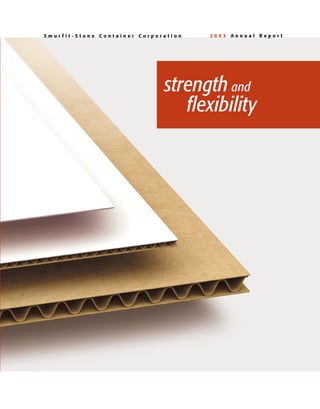 2003   Annual   Report
Smurfit-Stone   Container   Corporation




                                  strength and
                                     flexibility
 