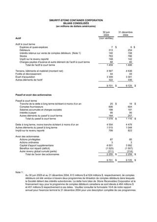 smurfit stone container 2Q05_french