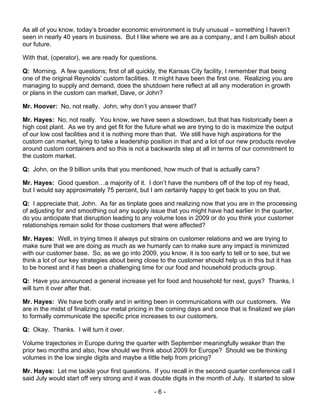 ball 3Q2008ConfCallTranscript_BallCorp