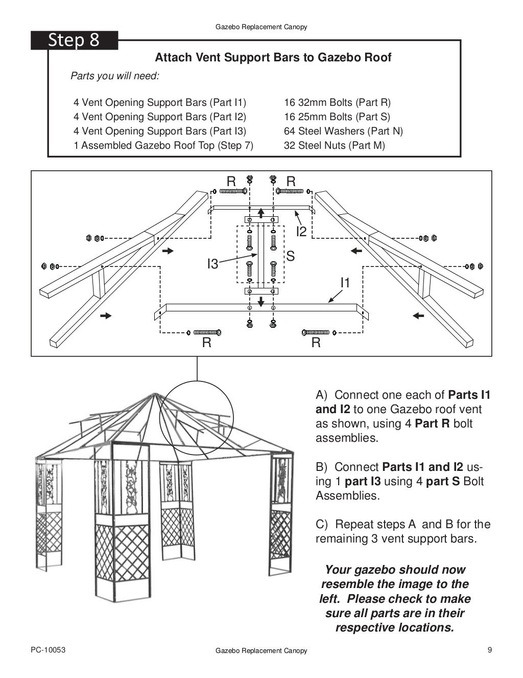 Palladian Gazebo Assembly Instructions and Owner’s Manual