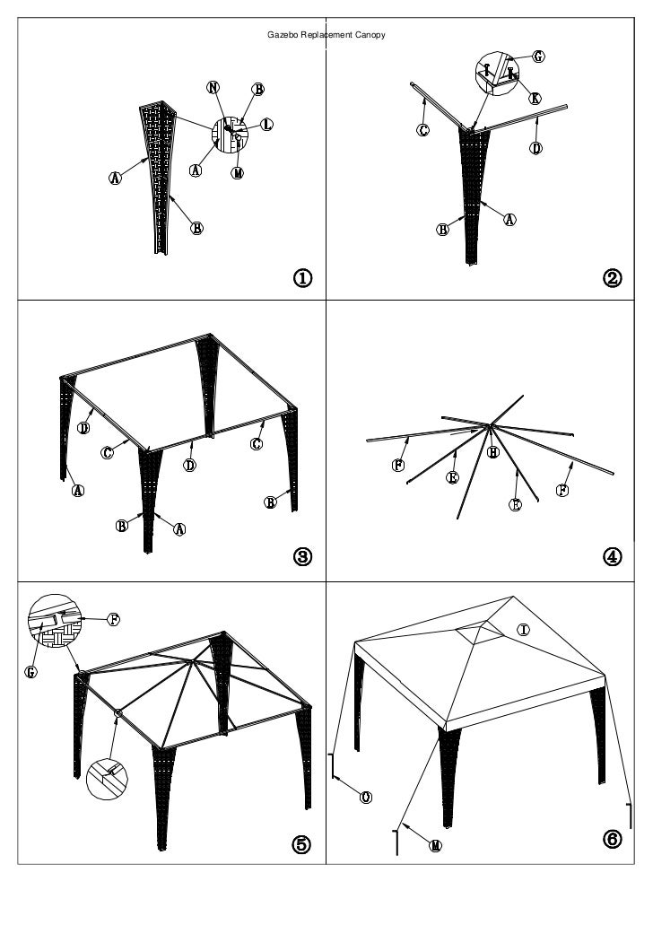 Woven Gazebo Frame Assembly and Care Instructions