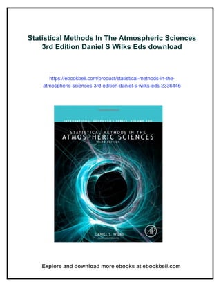 Statistical Methods In The Atmospheric Sciences 3rd Edition Daniel S ...