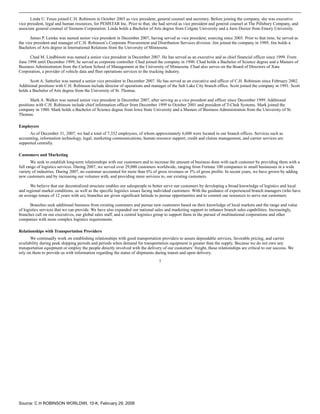 c.h. robinson worldwide10K_2007