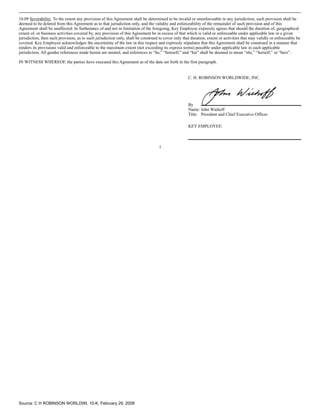 c.h. robinson worldwide10K_2007